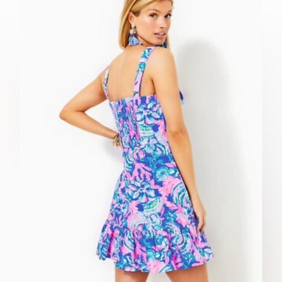 Lilly Pulitzer Blue and Pink Romper - Picture 3 of 3